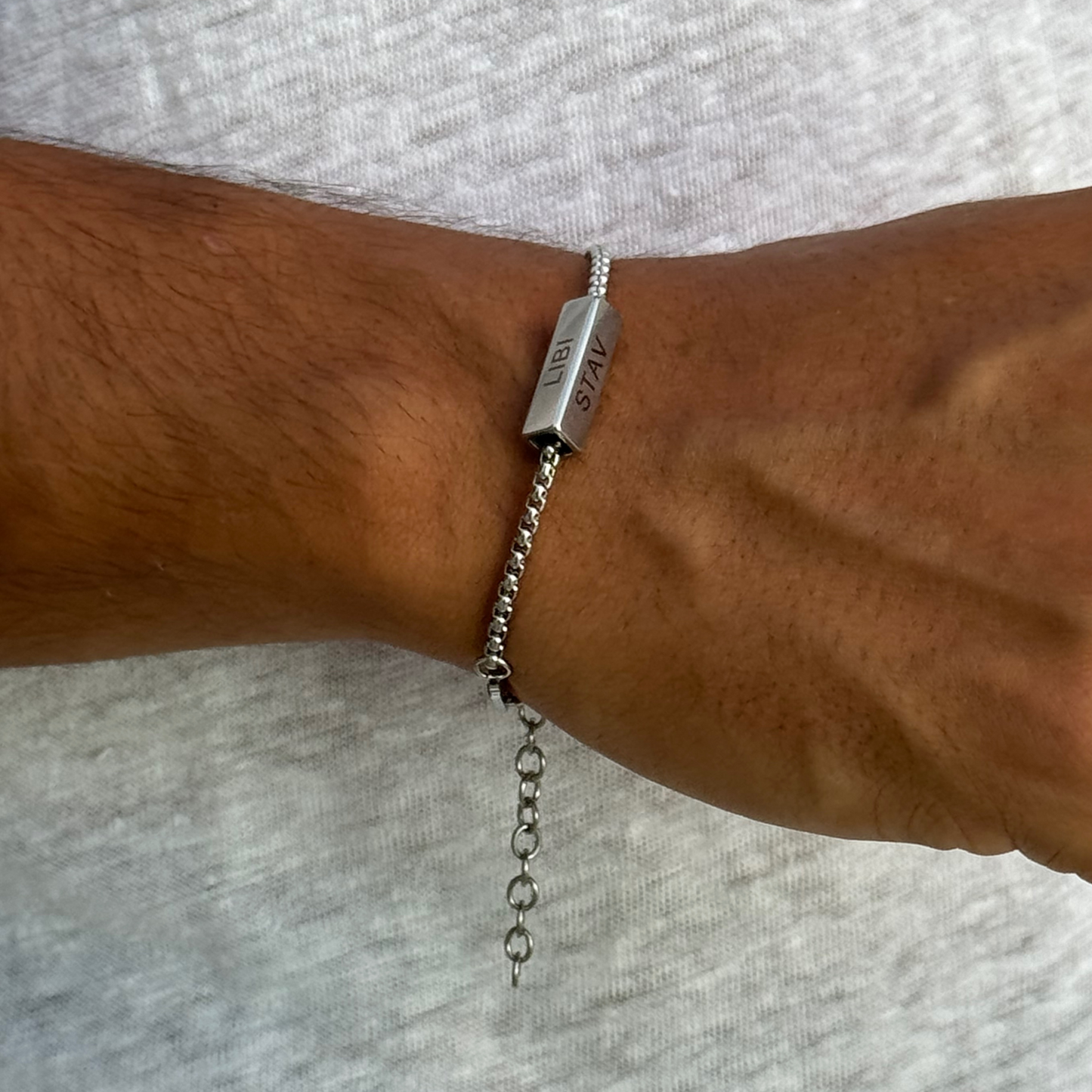 צמיד חריטה לגבר - גיא