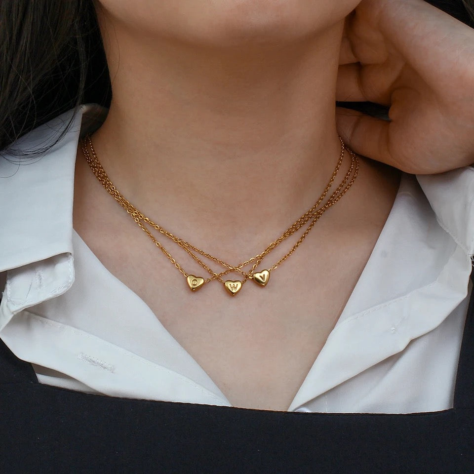 שרשרת לב עם חריטת אות Monte Carlo