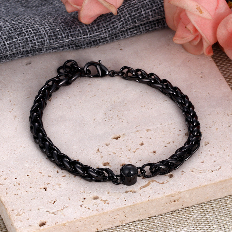 צמיד גורמט משולב עם תמונה מוצפנת - Myone Jewelry