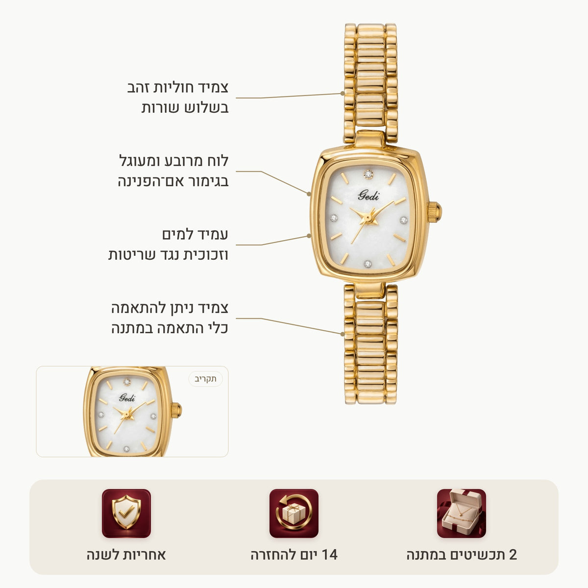 שעון דיאנה – תכונות ומפרט