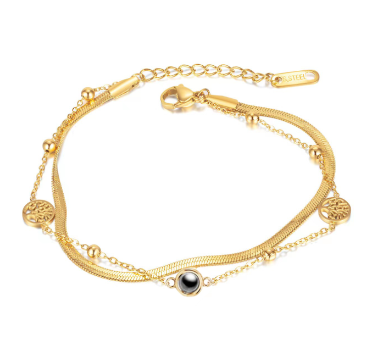 צמיד צ׳ארם עץ החיים עם תמונה מוצפנת - Myone Jewelry