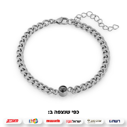צמיד לגבר עם תמונה מוצפנת