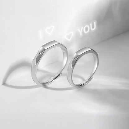 I LOVE U טבעת השמש סט זוגי