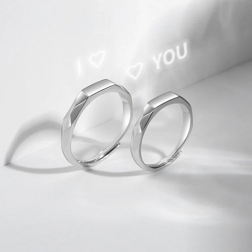 I LOVE U טבעת השמש סט זוגי