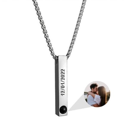 שרשרת לגבר עם תמונה מוצפנת וטקסט בחריטה - Myone Jewelry