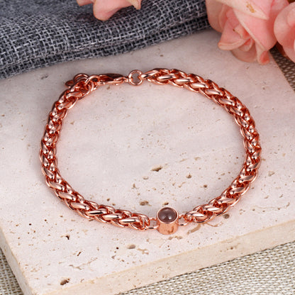 צמיד גורמט משולב עם תמונה מוצפנת - Myone Jewelry