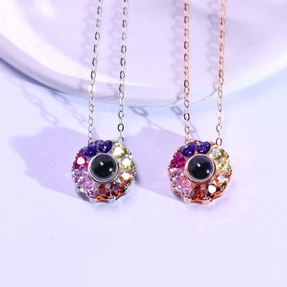 ⁨שרשרת לילך עם תמונה מוצפנת⁩ - Myone Jewelry