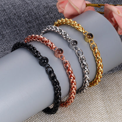 צמיד גורמט משולב עם תמונה מוצפנת - Myone Jewelry