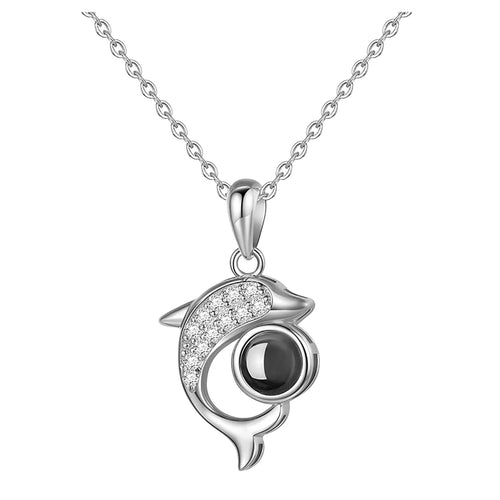 שרשרת דולפין עם תמונה מוצפנת - Myone Jewelry
