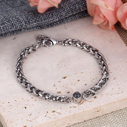 צמיד גורמט משולב עם תמונה מוצפנת - Myone Jewelry