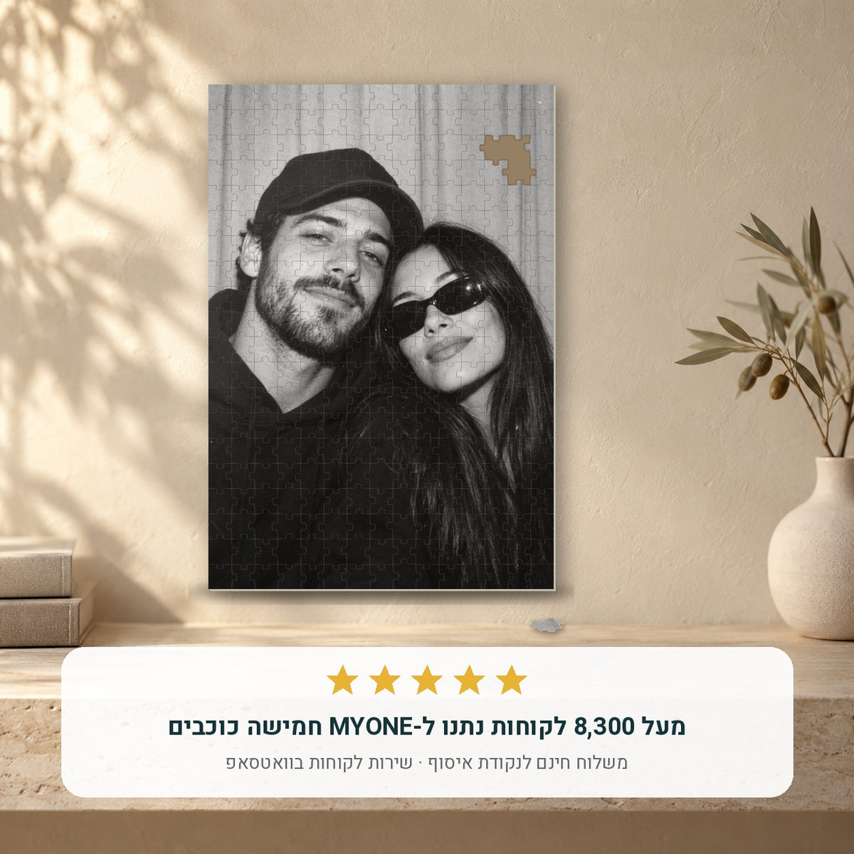 מעל 8,300 לקוחות נתנו ל-MYONE חמישה כוכבים