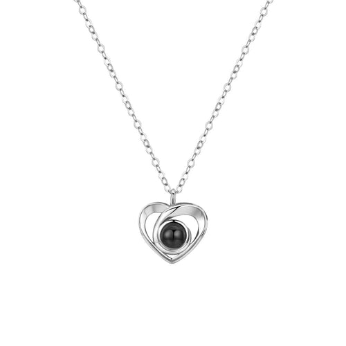 שרשרת לב עם תמונה מוצפנת - Myone Jewelry