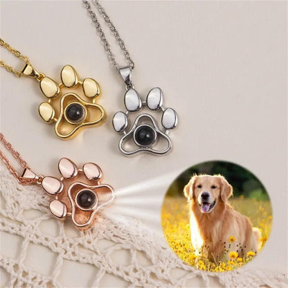 שרשרת טביעת רגל כלב עם תמונה מוצפנת - Myone Jewelry