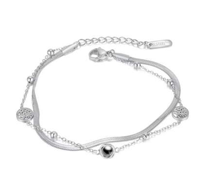 צמיד צ׳ארם עץ החיים עם תמונה מוצפנת - Myone Jewelry